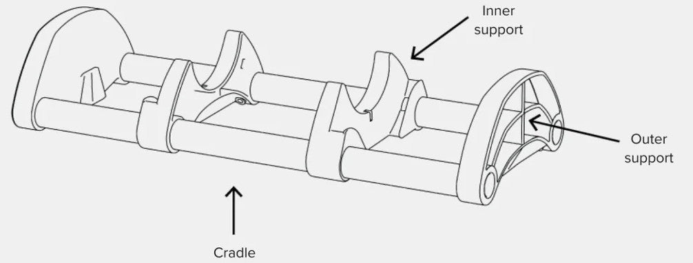 INNER SUPPORT for Nuobell Dumbbell Cradle 80lb