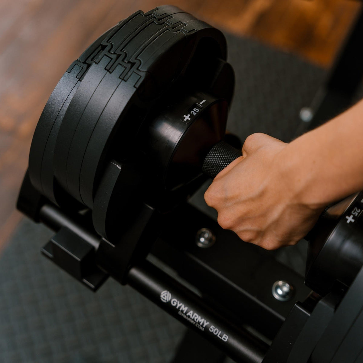 Nuobell Adjustable Dumbbell (5lbs - 50lbs) Single - Gym Army